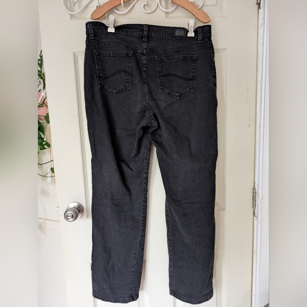 Lee Dark Gray Straight Leg Jeans 12 Short - Picture 4 of 7